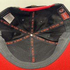 AC Milan Fi Collection Italy Soccer Snapback Adults Flat Bill Black Red Hat Cap