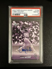 2024 Topps Black and White Larry Walker Rockies #110A Auto Purple /25 PSA 10