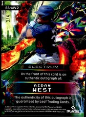 2026 Leaf Electrum – Base Autographs Pink #BA-AW2 Aidan West #/4
