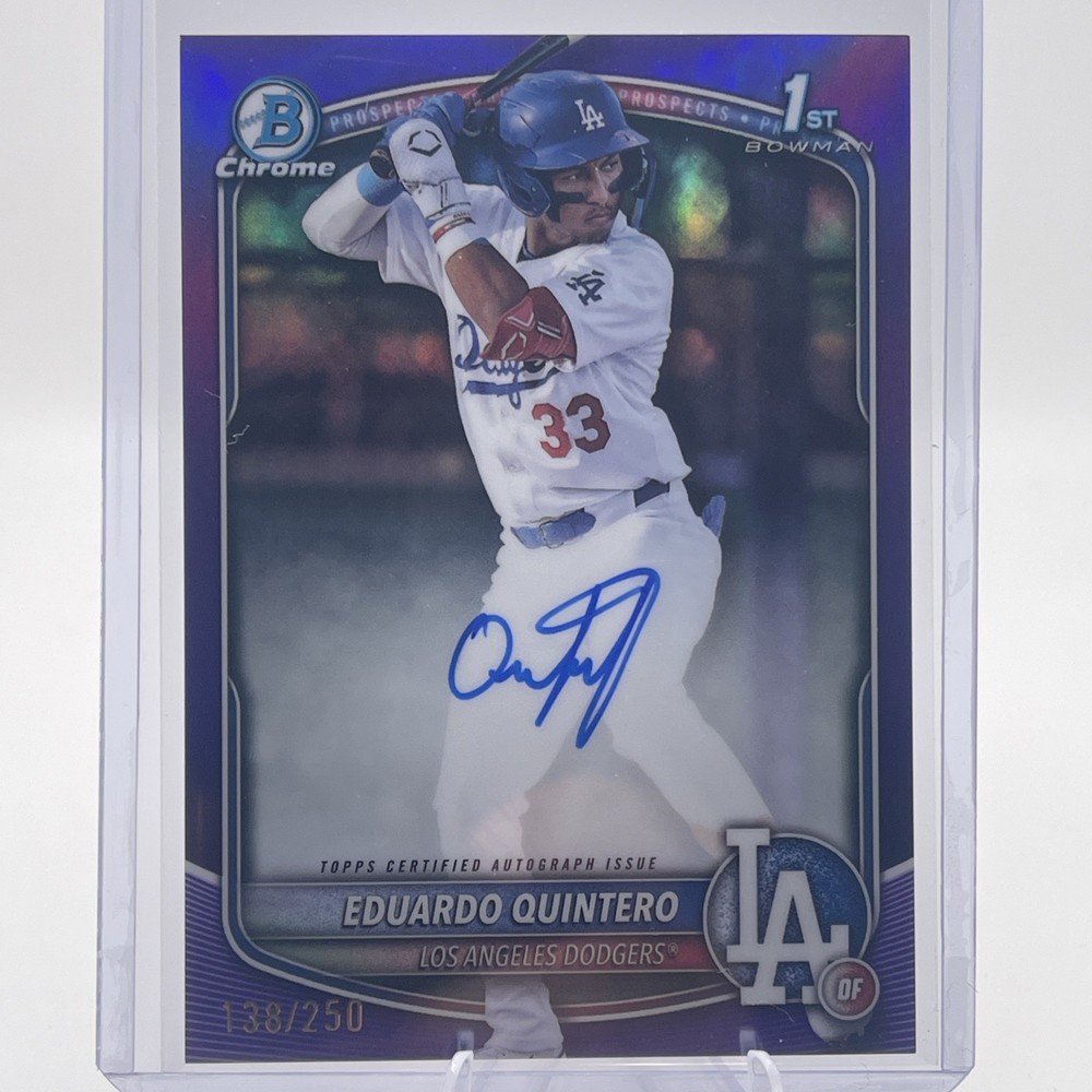 2025 Bowman-Chrome Prospect Eduardo Quintero #CPA-EQ Purple Refractor/250(AU,RC)
