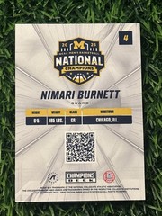 2026 Champions Deck Nimari Burnett Michigan Wolverines National Champs #4