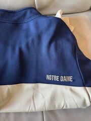 Colosseum Notre Dame Fighting Irish 1/4 Zip Pullover | XXL | Blue/Light Tan