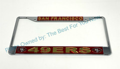 San Francisco 49ers Silver, Gold, and Red Laser License Plate Frame