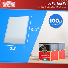 100pt Top Loaders for Cards – 250 Count – Premium 3×4 Inch Trading Card