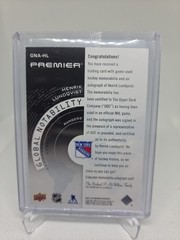 2023-24 Premier Hockey Global Notability Henrik Lundqvist (MEM) (AU) /50