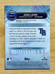 Josh Lowe 2022 Bowman Sterling #BSR-11 Magenta Refractors 31/75 (RC)