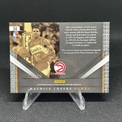 2010-11 Panini Limited Maurice Cheeks Material Monikers Patch Auto /49 #34 Hawks