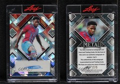 2022 Leaf Metal Red White & Blue Crystals 2/5 Ansu Fati #BA-AF1 Auto 14mf
