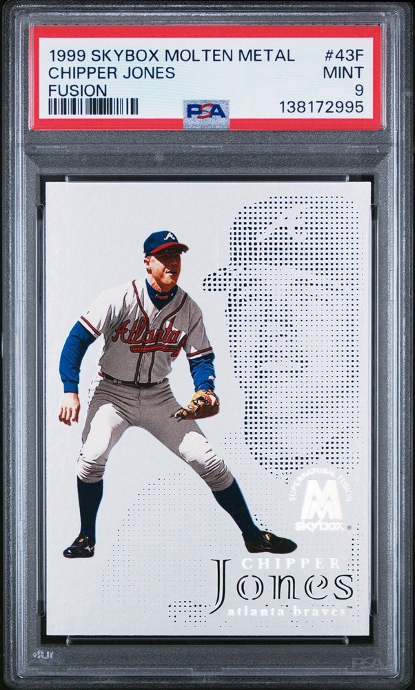 1999 SkyBox Molten Metal #43F Chipper Jones Atlanta Braves Fusion PSA 9! Low Pop