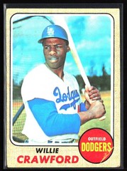 1968 Topps #417 Willie Crawford lower grade