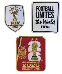 FIFA 2026 World Cup Champions Spain Football 3PC Iron On Patch 3.5 inches