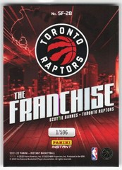 2021-22 Panini Instant The Franchise Scottie Barnes RC #SF-28 /596 Toronto
