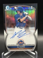 2023 Bowman Draft AJ Ewing 1st Auto Chrome Black Refractor /75 New York Mets