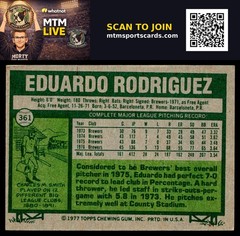 1977 Topps #361 Eduardo Rodriguez
