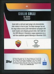 2026 GIULIA GALLI 15/25 TOPPS CHROME UEFA WOMEN S CHAMPIONS LEAGUE ORANGE RC