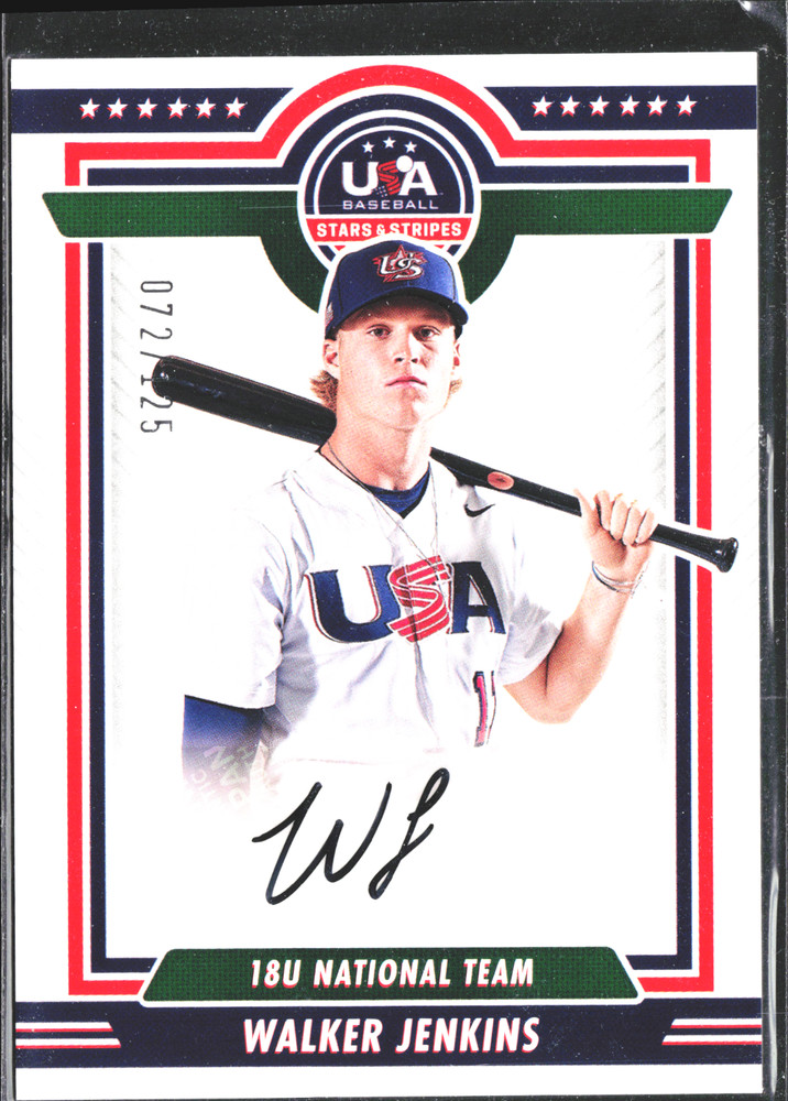 Walker Jenkins Rare 1st Auto Baseball Card /125 2022 Panini USA Twins