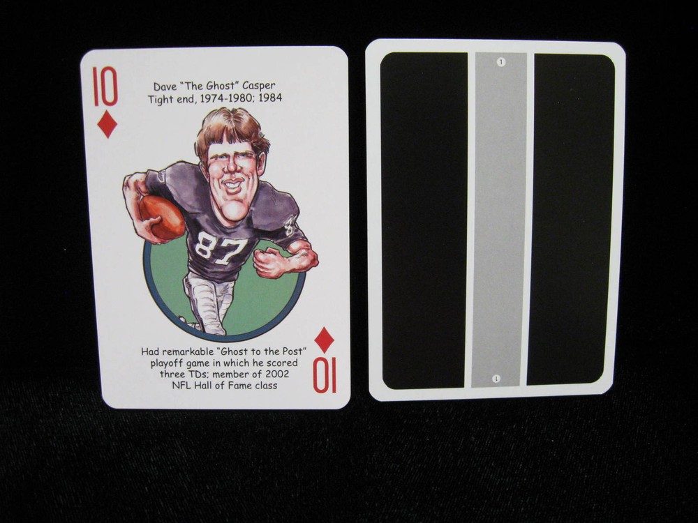 Dave Casper Raiders « 10 of Diamonds » Hero Decks Playing Card