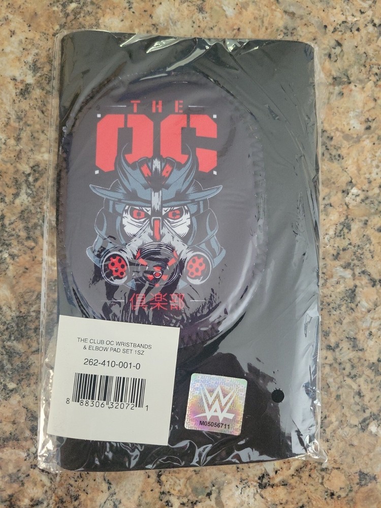 WWE The Club OC Wristbands & Elbow Pad Set Official WWE AJ Styles – NEW