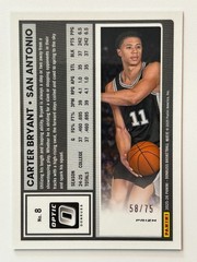 2025-26 Optic Purple Scope Optic/75 Carter Bryant Rookie Card