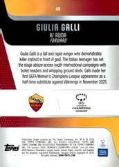 GIULIA GALLI RC 2025-26 Topps Chrome UEFA Womens Pulsar Refractor #40 ID:173511