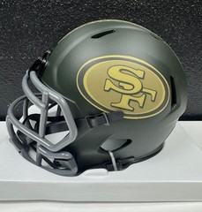 MAC JONES SIGNED AUTO SAN FRANCISCO 49ERS SALUTE MINI HELMET BAS WITN #4W193212