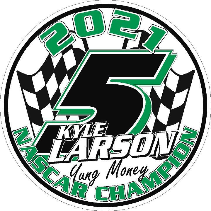 NEW FOR 2021 – #5 Kyle Larson Champion Racing Decal – SM thru XL – Various Clrs