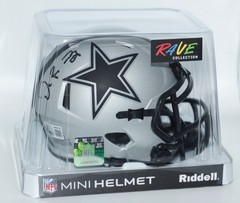 DEZ BRYANT Signed DALLAS COWBOYS Rave Mini Helmet + BECKETT COA 4W426155