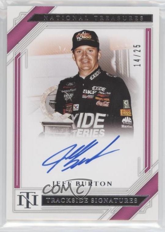 2021 Panini National Treasures Holo Silver 14/25 Jeff Burton #TS-JB Auto 7ba