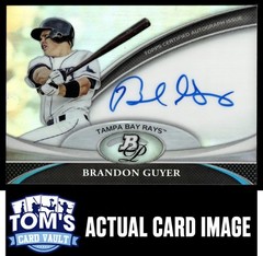 2011 Bowman Platinum #BPA-BG BRANDON GUYER Tampa Bay Rays RC AUTO NM