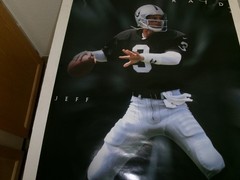 Original Oakland Raiders Jeff George Costacos 1997 Poster-AIR RAIDER-23×35-MINT!