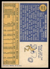 1970 Topps Rollie Fingers #502 Oakland Athletics – Very Good