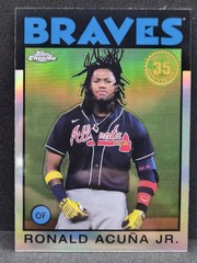 2021 Topps Chrome #86BC-3 Ronald Acuña Jr. 1986 Topps Baseball 35th Anniversary