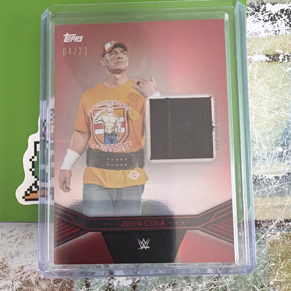 Topps 2025 John Cena WWE Serial #04/23 Memorabilia Relic FT1-R