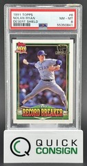 NOLAN RYAN 1991 TOPPS DESERT SHIELD #6 RECORD BREAKER PSA 8 Q6995