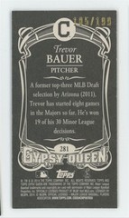 Trevor Bauer 2014 Topps Gypsy Queen Black Mini /199 #281 Cleveland Indians