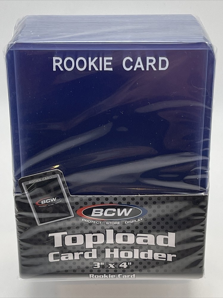 BCW 3X4 WHITE ROOKIE Toploaders 35pt 1 Pack of 25 for Standard Sized Cards