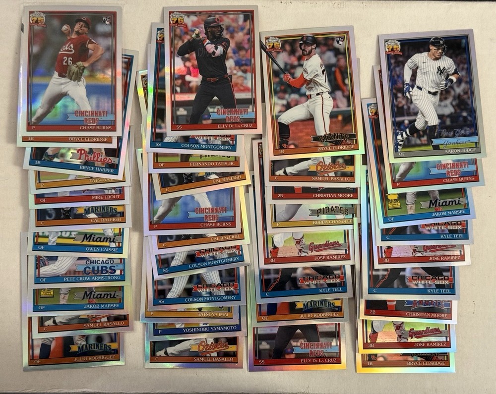 2026 Topps Chrome 1991 35th Anniversary Refractor (39) Card Lot
