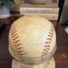 Spalding Baseball Signed by 1966 Los Angeles Team. Signatures fading.