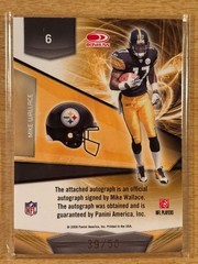 2009 Donruss Gridiron Gear Mike Wallace NFL TEAMS Auto #6 Color Match #39/50 SSP