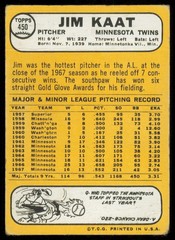 1968 Topps #450 Jim Kaat Minnesota Twins