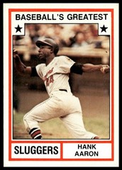1982 TCMA Baseball&rsquo;s Greatest Sluggers (White Backs) #4 Hank Aaron Braves NM