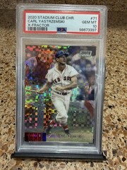 PSA 10 GEM 2020 Stadium Club Chrome X Fractor Carl Yastrzemski #71 Red Sox