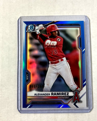 2021 Bowman Draft #BDC-110- Alexander Ramirez Chrome Blue Refractor /150 Rc