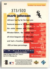 1998 Collector&rsquo;s Choice Rookie Class Mark Johnson #421 Reserve #/500