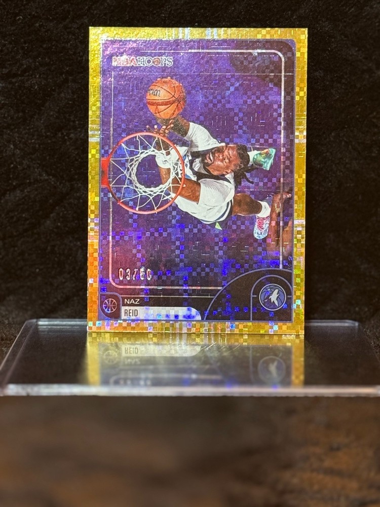 Topps Naz Reid 2025-26 NBA Hoops #26 Timberwolves Serial Numbered 03/50