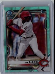 2021 Bowman Draft #BDC-11 Jay Allen Chrome Aqua Lava Refractor #/199
