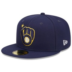 New Era MLB All Star Game 2023 59Fifty Fitted Cap Milwaukee Brewers Navy/Yellow