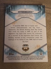 2021 Topps WWE Base Superstar Roster Card #193 British Bulldog wrestling card