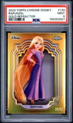 2024 Topps Chrome Disney #139 Rapunzel Gold Refractor /50 PSA 9