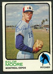 Balor Moore #211 signed autograph auto 1973 Topps Baseball Trading Card